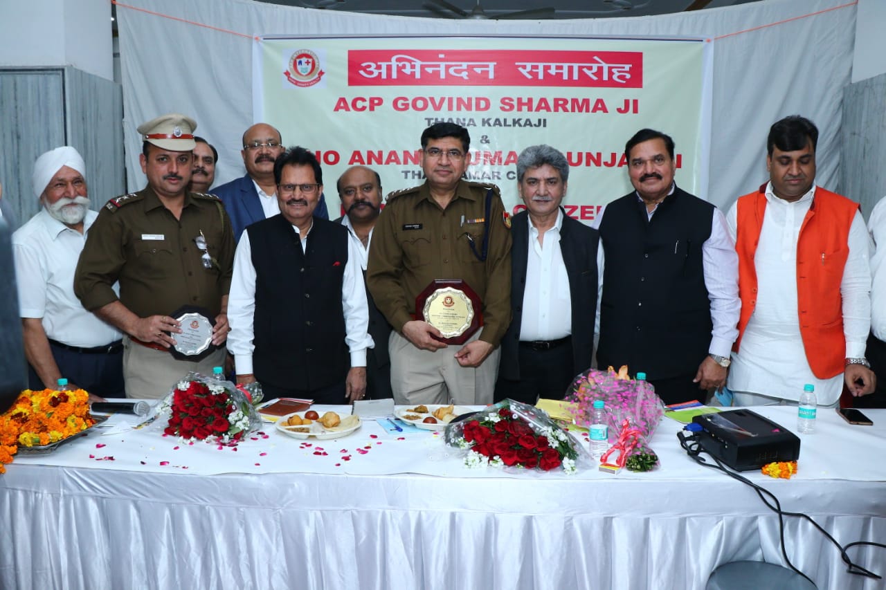 AAP International organizes a felicitation programme to honour ACP Govind Sharma and SHO Anant Kumar for their unflinching support to the elderly people